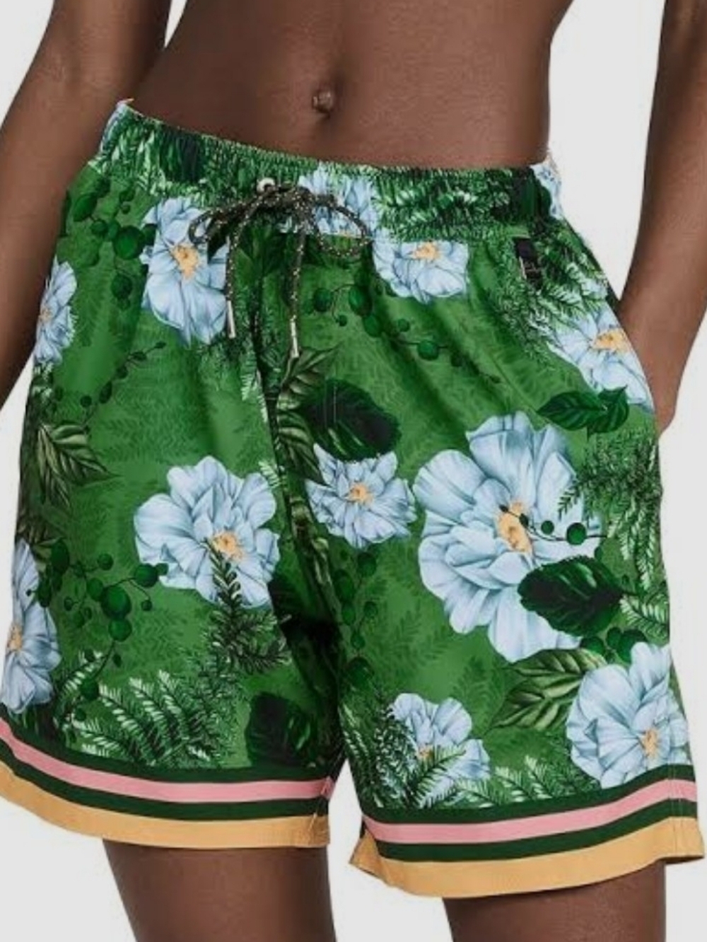 Free People Green Floral Women's Shorts